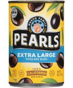 PEARLS Ripe Pitted, Extra-Large Black Olives, 6 oz